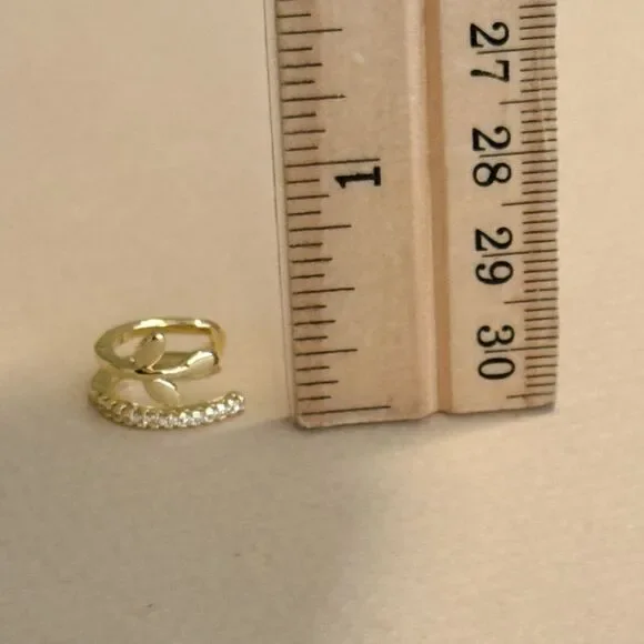 Leaf cuff earrings N1247 - Picture 4 of 4